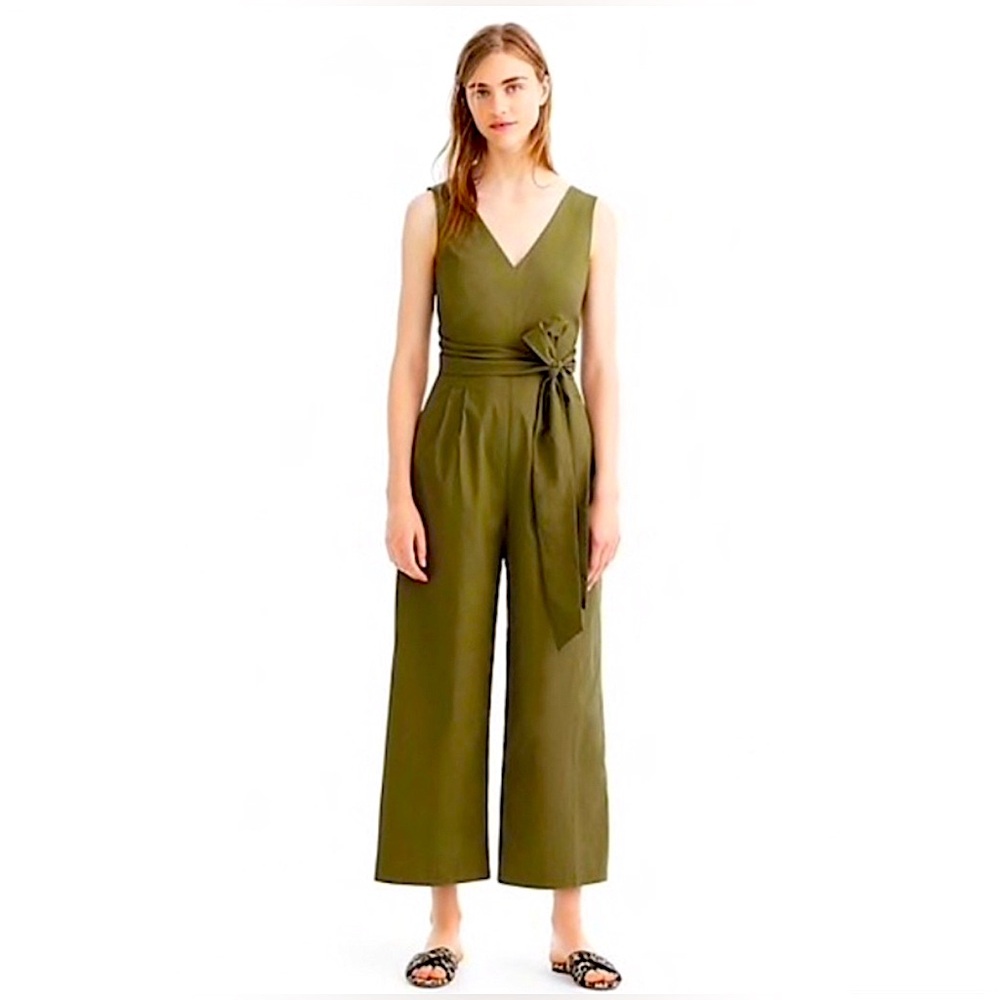 MINT Condition *Rare* J Crew Wrap Jumpsuit, 4, Olive Green